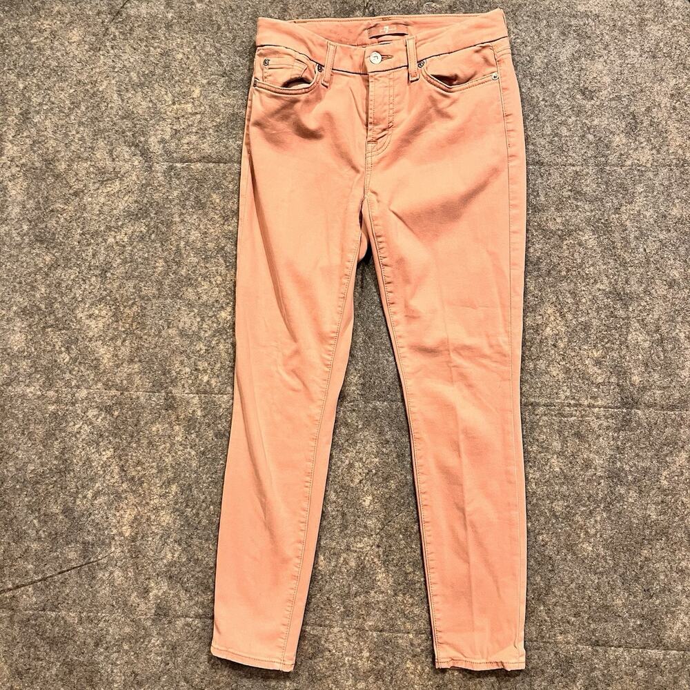 7 For All Mankind‎ Women's 27 Peach Light Pink Jeans Mid Rise